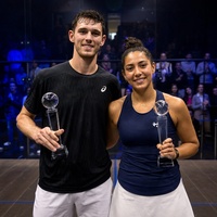Open Squash Classic 2025: Victor Crouin en Fayrouz Aboelkheir winnen